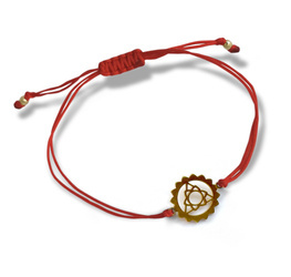 Bransoletka z czakrą gardła czerwona