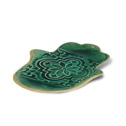 Ceramiczna Podstawka Ręka Fatimy mozaika zielona