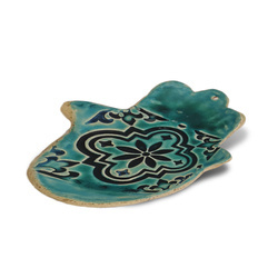 Ceramiczna Podstawka Ręka Fatimy mozaika turkusowa