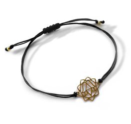 Bransoletka z czakrą splotu słonecznego czarna