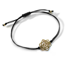 Bransoletka z czakrą sakralną czarna